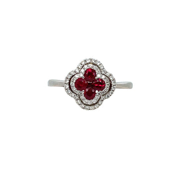 Ruby Halo Ring
